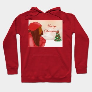 Christmas in the Snow - African American Girl Hoodie